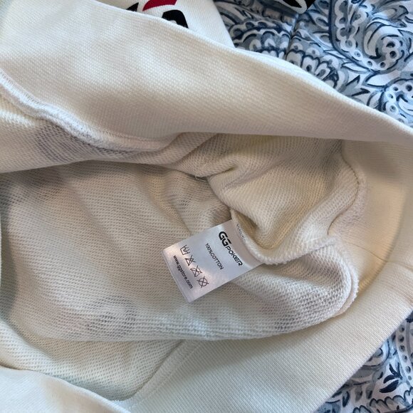 GG Poker, white sweatshirt, Size M - Picture 4 of 4